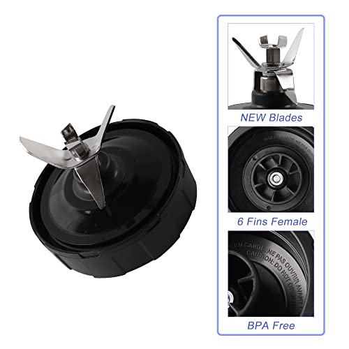 6Fin Ninja Blender Blade Replacement Parts Female Fins Blade
