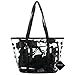 xhorizon FL1 Women Clear Tote Bag Purse Work Bag Waterproof Travel Bag Beach Handbag Gym Sports Bag (Black)