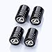 HEY KAULOR 5 Pcs Tire Valve Stem Caps (4pcs) Car Tire Valve Stem Air Caps Cover + (1pcs) Keychain for Lexus Black