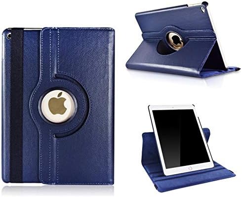 iPad Air 2 (A1566,A1567) Case, 360 Degrees Rotating Multi Angles Magnetic Screen Protective Stand Case Cover for Apple iPad Air 2 (Navy)