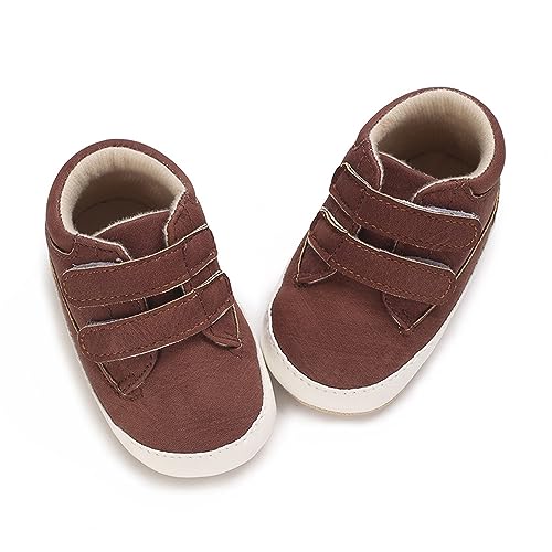 LAFEGEN Baby Boys Girls Shoes Soft Anti-Slip Sole Canvas Sneakers Toddler High Top First Walkers Shoes(0-18Months)