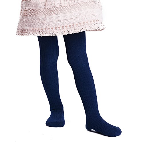 3 Pack Cotton Thick Baby Girl Legging Pant Tights Toddler Girls Panties Stockings, Bottoms with Non-Skid Grips Age 1-5 Years (3 Pack Multicolored, 3-5 Years - Height 35.5-41 inch) - Thumbnail 3