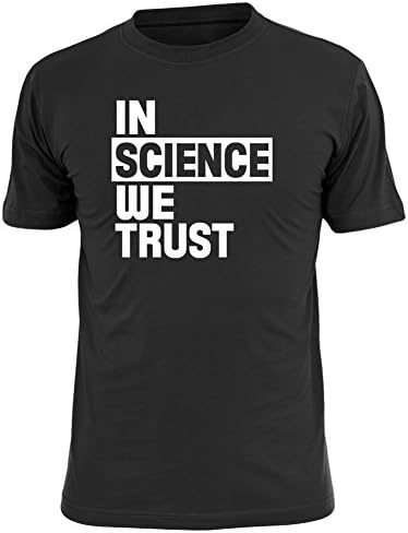 OKnown Mens in Science We Trust T Shirts Short Sleeve Top Black1 Medium