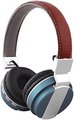 Alltrum Over-Ear Headphones Wireless Headsets, Built-in Microphone, Support SD Card (BT Blue7)