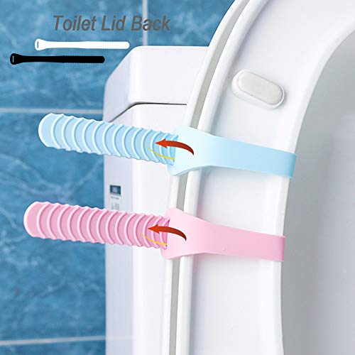 Closestool Toilet Seat Raise Lifter, 2PCS (Blue+Pink) Toilet Cover Lid Handle Clean Lift Raise | Clean Way Avoid Touching Bacterial Stains