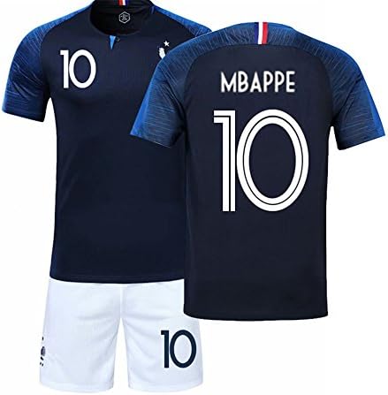yuqier France National Soccer Team 2018 MBAPPE #10 Home Men's Jersey Color Blue (S)