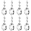 JaneYi (24 Pack) 38mm Teardrop Crystal Pendant Clear Crystal Glass Chandelier Prism Sun Catcher Parts Hanging Drops…