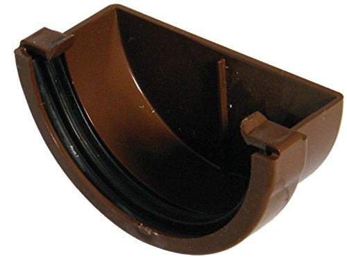 Floplast 76mm (External Stopend) Miniflo Guttering for shed, Porch, Conservatory, Out Building, etc Full Range Brown. NOT for Normal House guttering - Smaller