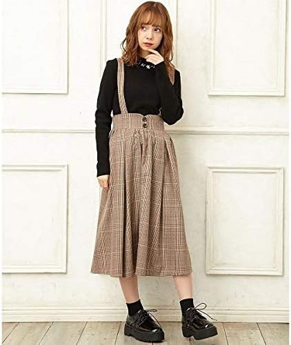 Amazon イング Ingni サス付グレンチェックミディスカート ブラウン チェックa M スカート 通販
