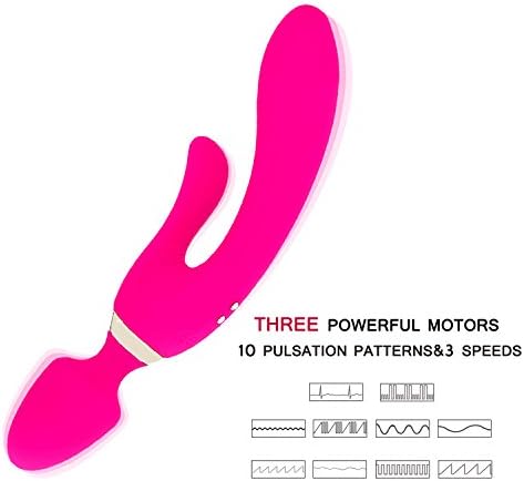 GPOSS Personal Cordless Wand Massager - 3 Massage Heads Multi Speed - Waterproof &amp; USB Charging - Exclusive Personal Massager