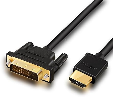 FIRSTEC HDMI to DVI Cable Bi-Directional DVI-D 24+1 Male to HDMI Male High Speed Adapter Cable for Raspberry Pi, Roku, Xbox One, Laptop, Graphics Card (5M/ 15FT)