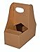 Southern Champion Tray 2795 Kraft Paperboard Drink Carrier with Handle, Hold 2 Cups, 25 Piece