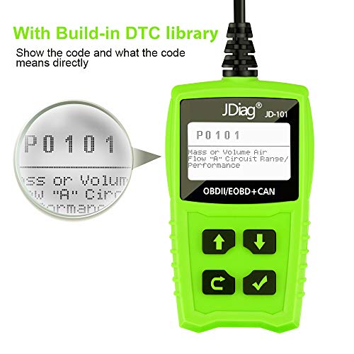 OBDII Code Reader JD101 OBD2 Car Scanner Engine Fault Codes Diagnostic Scan Tool