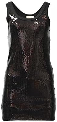 CASTING Womens Sequin TUNDIS Tunic Disco Top Or Dress Sz 1 Black 270346DH