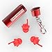 EarPeace Reusable Safety Ear Plugs – High Fidelity Hearing Protection for DIY, Construction, Work, Loud Environments and Airplane Noise Reduction (Standard, Red Case)