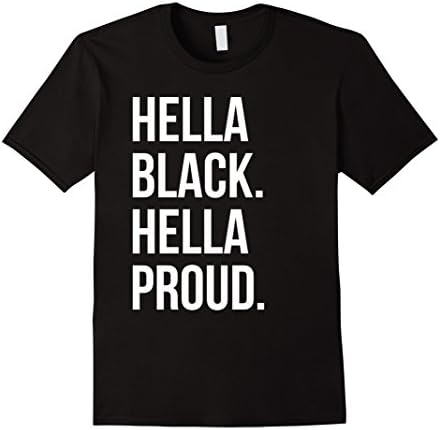 Men's Hella Black Hella Proud T-SHIRT Large Black