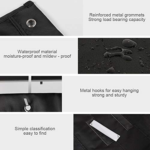 Aoolife Hanging Wall File Organizer,Folder Pocket Chart/Cascading Wall Organizer with 10 Pocket+6 Small Pocket for School Pocket Chart,Home Organization,Office Bill Filing,28X28 inch (10+6 Pocket)