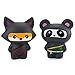 WATINC 2Pcs Jumbo Squishy, Kawaii Ninja Panda & Ninja Fox Sweet Scented Squishy for Kid Toy, Lovely Toy, Stress Relief Toy, Decorations Toy Gift Fun