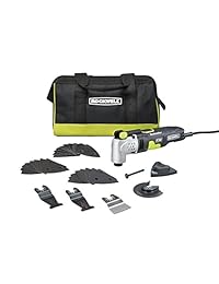 Rockwell RK5142K 4.0 Amp Sonicrafter F50 Oscilante Multi-Tool, con velocidad variable, abrazadera Hyperlock, tecnología Vibrafree y sistema de ajuste universal, Kit de 33 piezas con funda