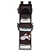Housen Solutions Hanging Closet Organizer Clothes Storage Shelves, 5-Shelf Collapsible Accessory Hanging Shelves with 4 Mesh Pocket, Brown