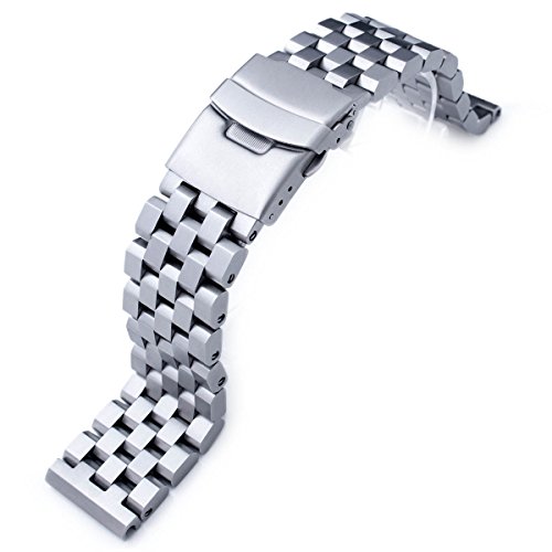 20mm SUPER Engineer Type II Solid Stainless Steel Straight End Watch Band Sandblasted version