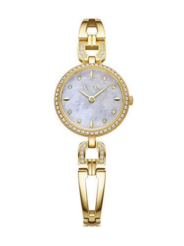 FIYTA L864007.GWGD Exquisite Series Stainless Steel Bracelet Quarts Round PVD Gold Bezel Watch
