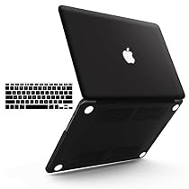 iBenzer Basic Soft-Touch Series Plastic Hard Case & Keyboard Cover for Apple Old Macbook Pro 13-inch 13'' with Retina Display A1425/1502 (Black)