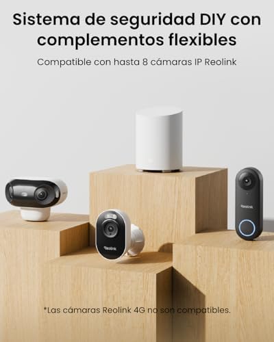 Kit Camara Vigilancia WiFi Exterior 2K Home Hub Mini Lumus