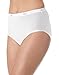 Hanes Women's No Ride Up Cotton Brief 6-pack, White, 5