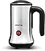 Gourmia Cordless Electric Milk Frother & Heater, Stainless Steel 3 Function Froth Maker for Lattes and Cappuccinos, and Milk Heater