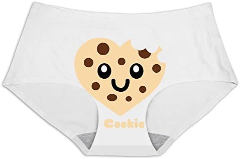 Slim Panties Cute Cookie Heart Printing Ice Silk Briefs Underwear