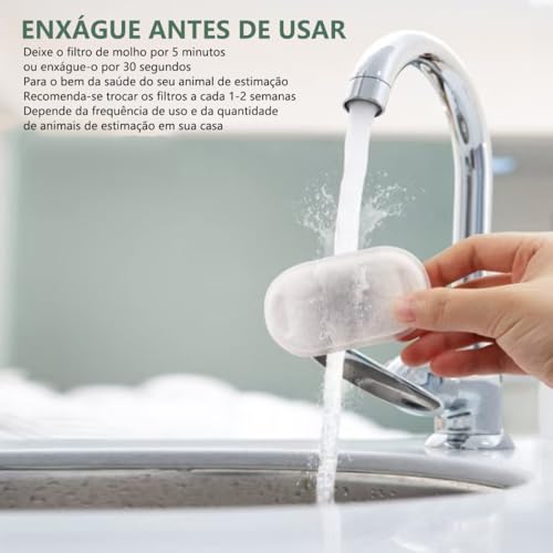 Filtro Bebedouro Gato, Filtro Refil para 3L Fonte de Agua pra Gato, Compatível com VDRBG, VEDO, NEWPET Bebedouro para Gatos NP892, Sistema de Tripla Filtragem com Carvão Ativado, Algodão e Resina (16)