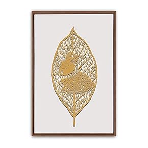 Framed Canvas Wall Art Leaf Canvas Prints Home Artwork Decoration for Living Room,Bedroom - 16x24 inches