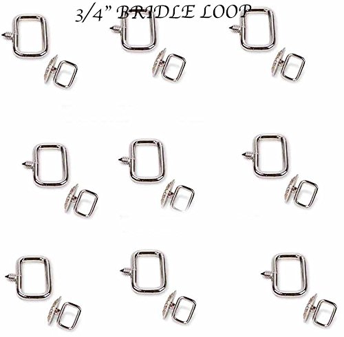 CHALLENGER Pack of 6 Horse Saddle Tack Hardware Concho 3/4" Bridle Loop Screw Adapter 40302