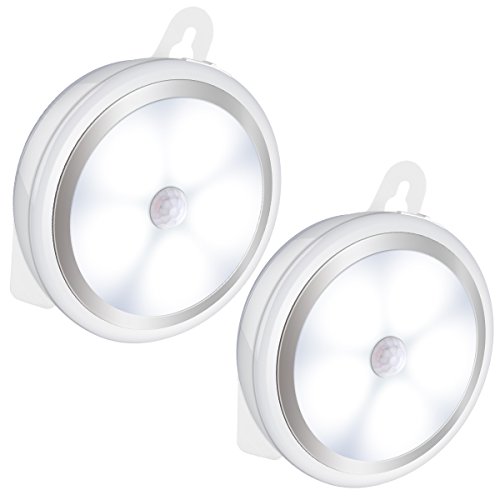 Amir Rechargebale Motion Sensor Light, (2 Pack 3 Mode) Motion Sensor LED Night Light with USB cable Auto On/ Off, Cordless Wall Lights, Step Lights for Hallway, Closet, Stairs, Bedroom, Nursery