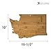 Totally Bamboo Washington State Shaped Bamboo Serving and Cutting Board