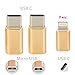 USB C Adapter Micro b Converter Portable Male Female Aluminum Charger and Transfer for Samsung Galaxy S8 Book Pixel XL Nexus 5x6p Mac LG G6 (Gold 3 Pack)