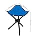 Outdoor Camping Stool Hiking Fishing Chair Lightweight Folding Chair Beach Garden Seat Traveling Stool (Blue-Small)