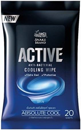 Cooling Wipes Very Extra Cool and Antibacterial 1pack-20 Count Absolute Cool Say Goodbye to Hot Weather!!!