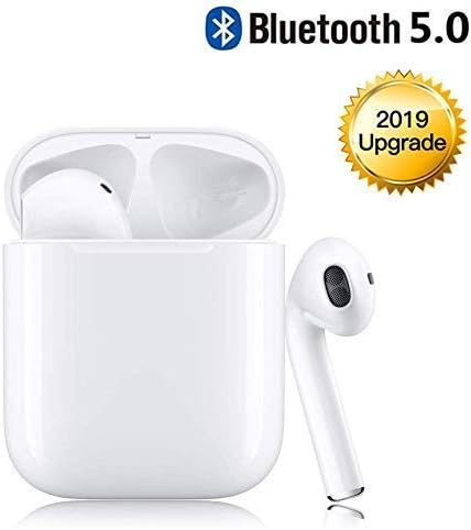 Wireless Earbuds Bluetooth 5.0 Headphones Intelligent Noise Reduction 【Support Fast Charging Case】 Pop-ups Auto Pairing/iPhone/Apple/Samsung/Airpods pro and Airpod in-Ear Headphones.