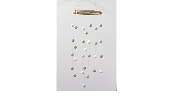 Amazon Com Nursery Ceiling Mobile Ice Blue Gray Almond White