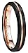 CROWNAL 4mm 6mm 8mm 10mm Rose Gold Groove Black Matte Finish Tungsten Carbide Wedding Band Ring Engraved I Love You Size 4 to 17