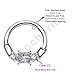 COCHARM 16g Silver 8mm Clicker Septum Rings Clear CZ Diamond Sparkling Daith Earrings Jewelry for Women Men