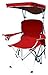 Bravo Sports 149578 Four Seasons Courtyard Shade Chair with Canopy and Carry Case, Red Polyester