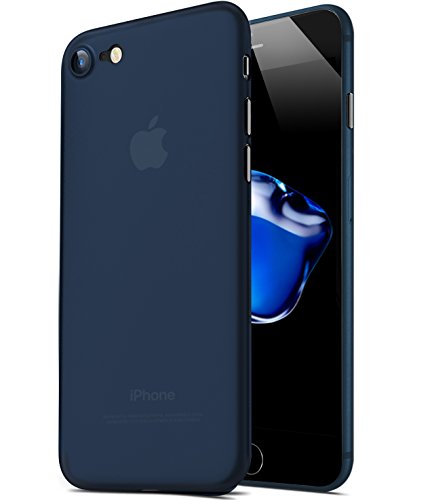 TOZO for iPhone 7 Case [0.35mm] Ultra-Thin [ Perfect Fit ] World s Thinnest Hard Protect Case Back Cover Bumper [ Semi-transparent ] Lightweight for iPhone 7 4.7 inch [Matte Ore blue]