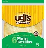 Udi's Gluten Free 9” Plain Tortillas 6 in Each pack(2pk)