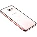 Galaxy C7 Case, MicroP(TM) Ultra-Thin Tpu Case Metal Electroplating Technology Soft Silicone Skin Cover For Samsung Galaxy C7 (Rose Gold plating TPU)