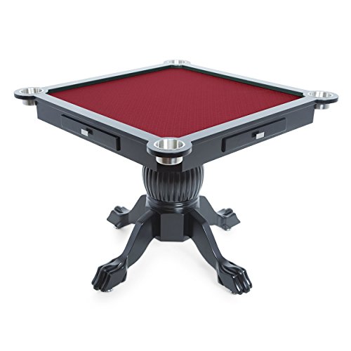 BBO Poker Levity Game and Poker Table for 4 Players, 43Inch Square