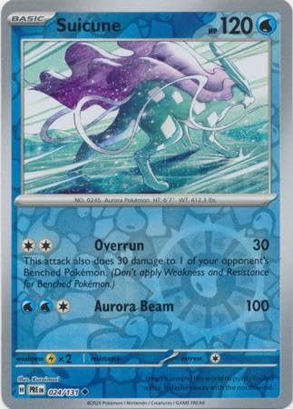 Pokemon - Suicune 024/131 Prismatic Evolutions – Reverse Foil Single Card