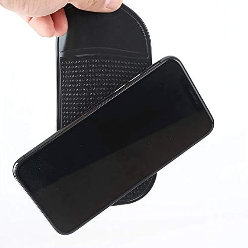 Cell Pads Non-Stick Anti-Slide Dash Cell Phone Bracket Mat Car Dashboard Sticky Pad Adhesive Anti Mat for Mobile Phone/ Electronic Gadgets GPS (5.11” × 2.76”, 4 PCS Black)
